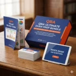 QBA exam prep bundle — visual study guide, flashcards, and mock exam questions